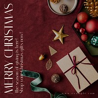 Merry Christmas  Instagram post template design