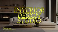 Interior design blog banner template
