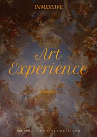 Immersive art experience poster template and design