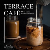 Terrace cafe Instagram post template