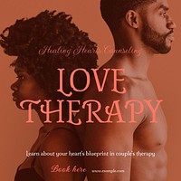 Loves therapy Instagram post template design