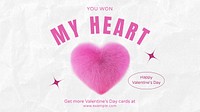 Valentine's day blog banner template