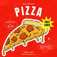 Bellissimo pizza Instagram post template