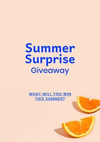 Summer giveaway  poster template and design