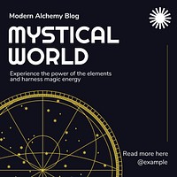 Mystical world Instagram post template design