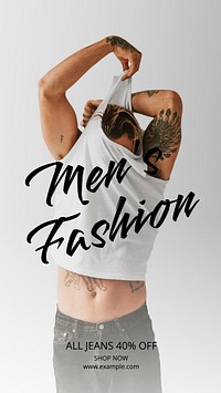 Men's fashion Facebook story template