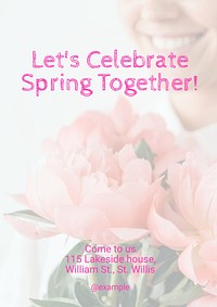 Spring seasonal celebration poster template