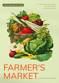 Farmers market poster template  
