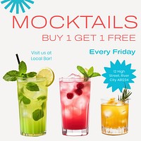 Mocktails promotion Instagram post template