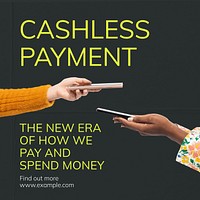 Cashless payment Instagram post template