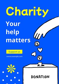Charity poster template & design