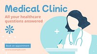 Medical clinic blog banner template