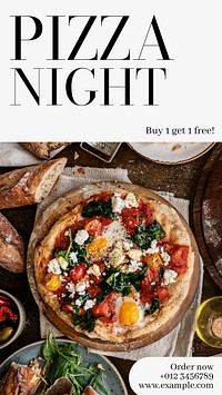 Pizza night Instagram story template