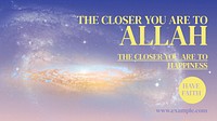 Muslim quote blog banner template