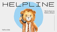 Helpline blog banner template