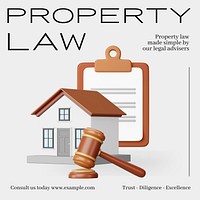 Property law Instagram post template design