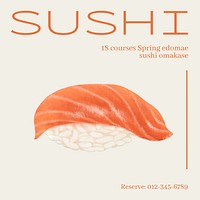 Sushi omakase Instagram post template