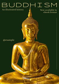 Buddhism history  poster template