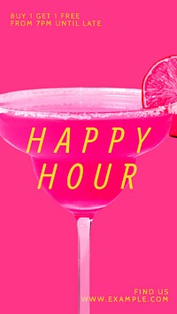 Happy hour Instagram story template