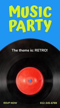 Music party  Instagram story template