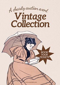 Vintage collection poster template & design
