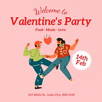 Valentine's party  Instagram post template