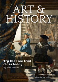 Art & History class poster template