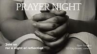 Prayer night  blog banner template