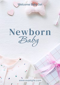 Baby essentials poster template and design