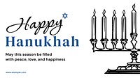 Happy Hanukkah blog banner template
