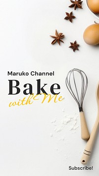 Baking tutorial Instagram story template