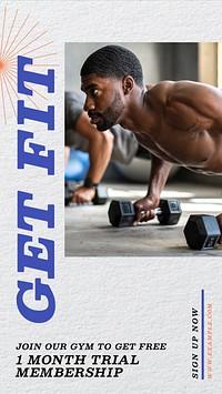 Get fit Instagram story template