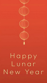 Happy Lunar New Year Instagram post template