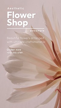 Flower shop Instagram story template