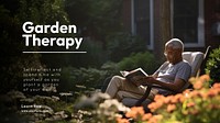 Garden therapy blog banner template