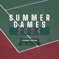 Summer games Instagram post template