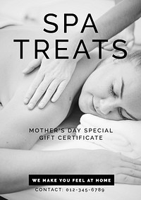 Spa treatment poster template