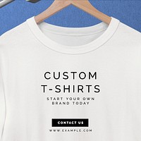 Custom t-shirts  Instagram post template design