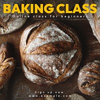 Baking class  Instagram post template design