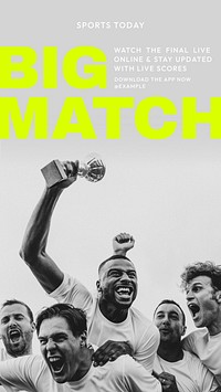 Live big match Instagram story template