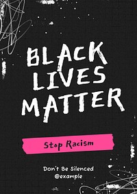 Black Lives Matter poster template and design