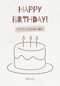 Happy birthday poster template and design