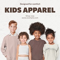 Kids apparel Instagram post template design