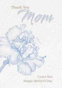 Thank you mom poster template