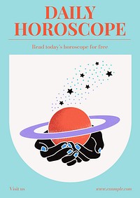 Daily horoscope poster template and design