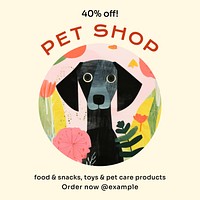 Pet shop Instagram post template
