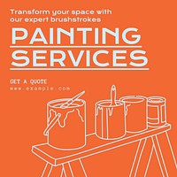 Painting service Instagram post template