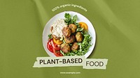 Plant-based food Facebook cover template