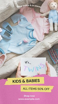 Sale kid baby social story template  