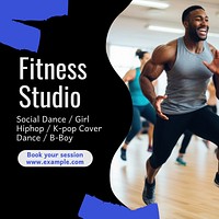 Fitness studio classes Instagram post template